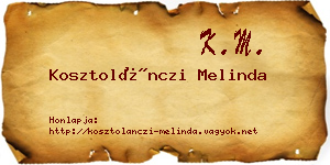 Kosztolánczi Melinda névjegykártya