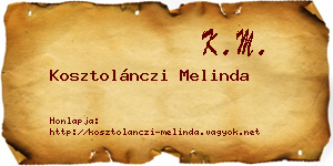 Kosztolánczi Melinda névjegykártya